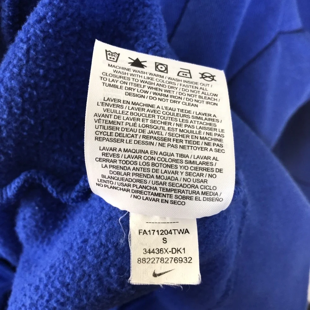 Duke Blue Devils Nike Pullover Hoodie Men's Sz S Blue White NCAA Basketball Rare